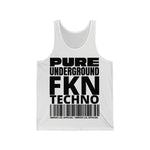 Pure Underground FKN Techno White Tank Top (USA shipments)
